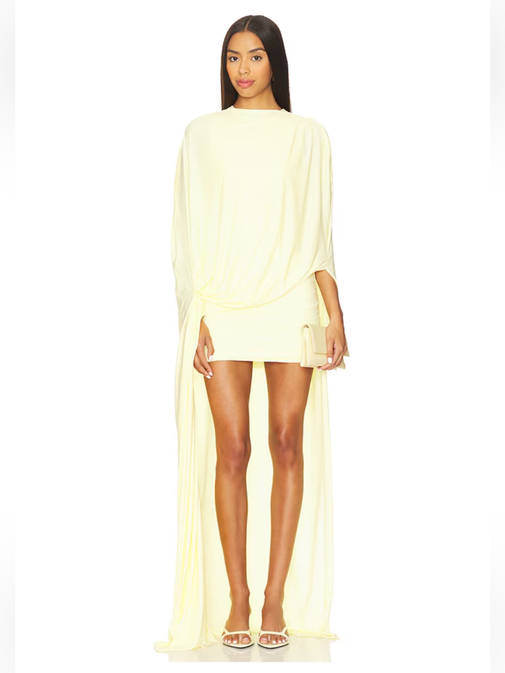 Deme Alexandra Mini Dress In Butter Yellow Nwt